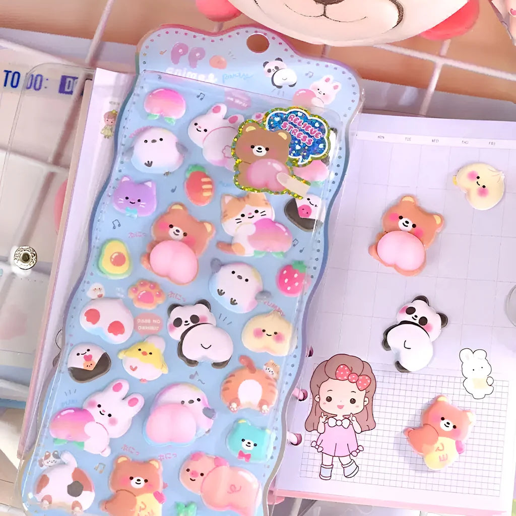 Mochi Mochi Squishy Puffy Stickers / – Small Fry Kauai
