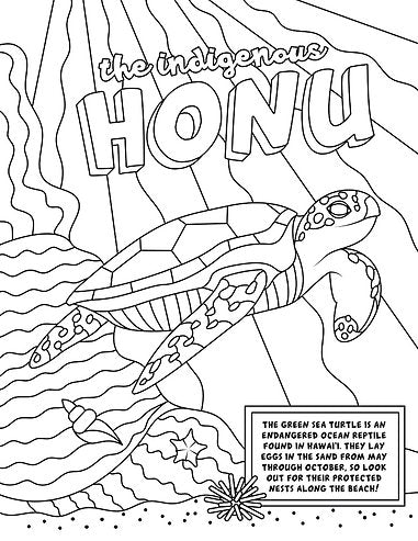 hawaii coloring pages free