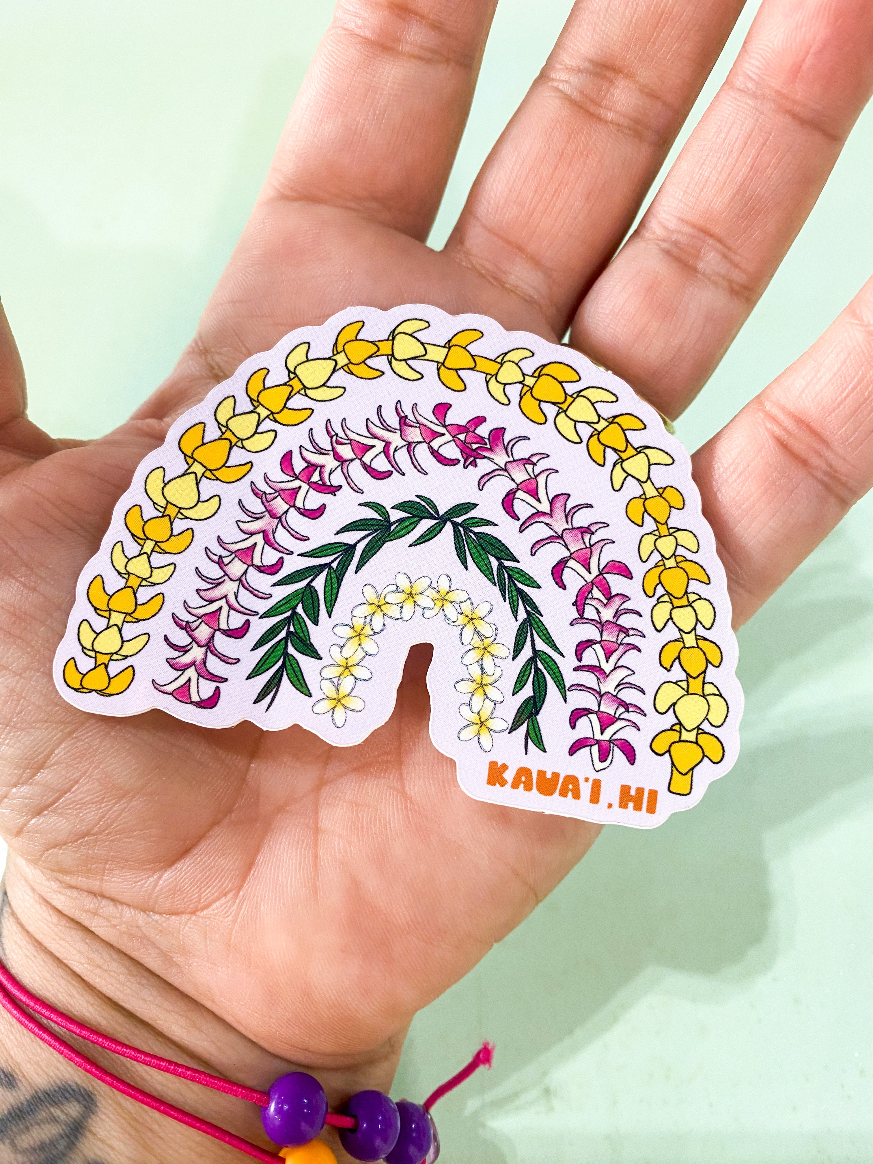 Lei-Bow Sticker – Small Fry Kauai