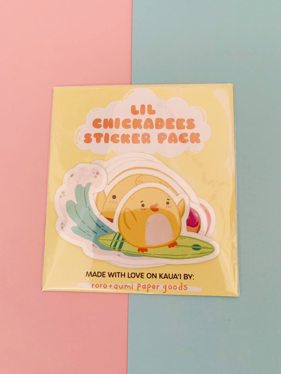 LIL CHICKADEES STICKER PACK – Small Fry Kauai